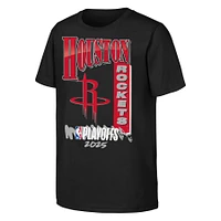 Youth Black Houston Rockets 2025 NBA Playoffs Hype T-Shirt