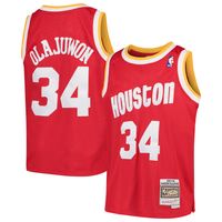 Youth Mitchell & Ness Hakeem Olajuwon Red Houston Rockets Swingman Throwback Jersey