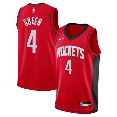 Maillot Swingman Nike Jalen pour jeunes Houston Rockets vert rouge - Édition Icon