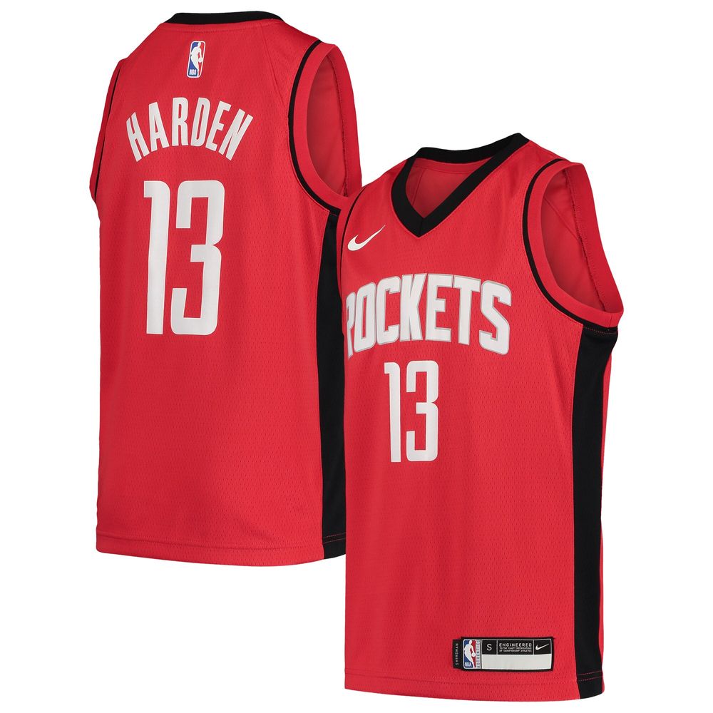 Youth Nike James Harden Red Houston Rockets Team Swingman Jersey - Icon Edition