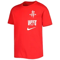 Youth Nike  Red Houston Rockets Vs Block Essential T-Shirt