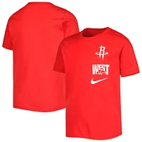 Youth Nike  Red Houston Rockets Vs Block Essential T-Shirt