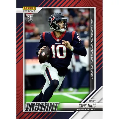 Davis Mills Houston Texans Fanatics Exclusive Parallel Panini Instant NFL Week 5 300 Yards and Three Touchdowns Single Rookie Trading Card - Limited Edition of 99