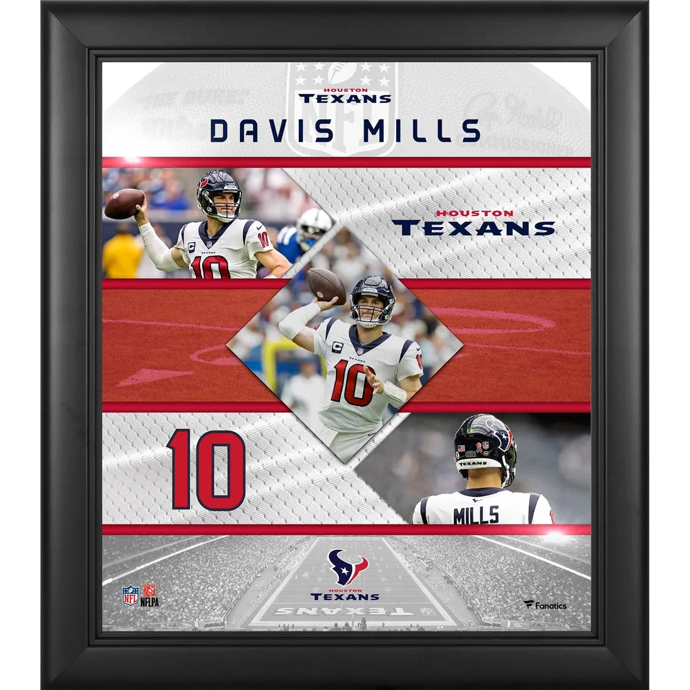 Men's Nike Davis Mills White Houston Texans Game Player Jersey