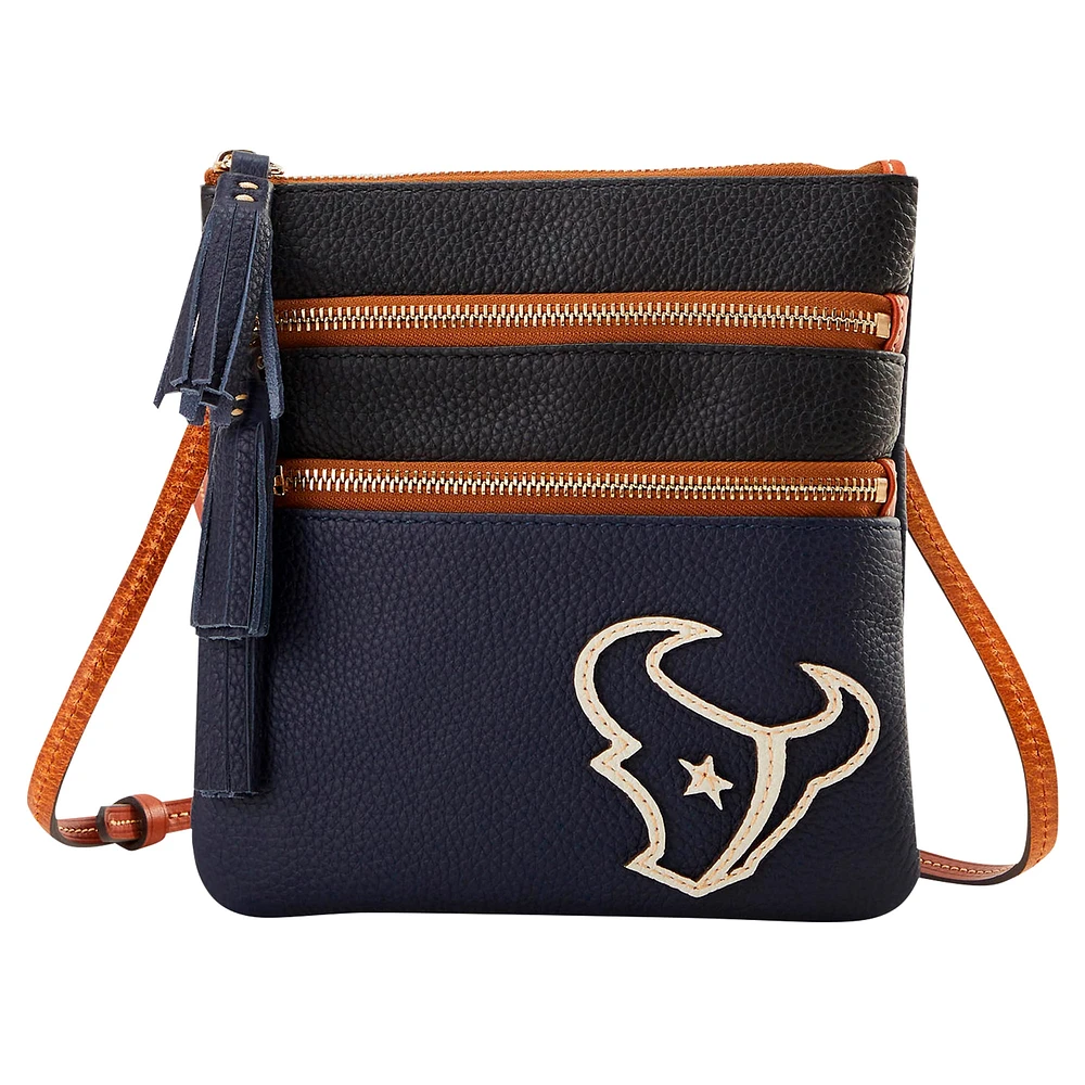 Dooney & Bourke Houston Texans Infield Sac à bandoulière triple fermeture éclair