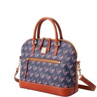 Dooney & Bourke Houston Texans Signature Domed Zip Satchel Purse