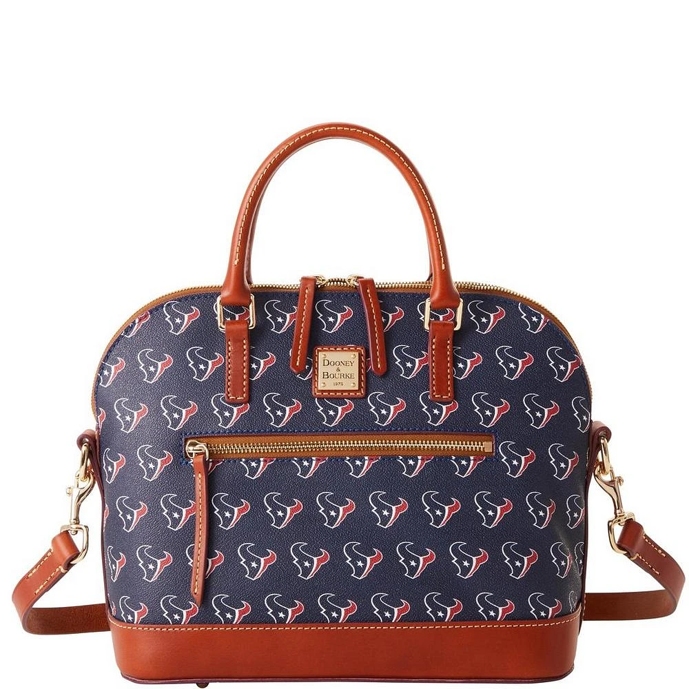 Dooney & Bourke Houston Texans Signature Domed Zip Satchel Purse