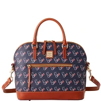 Dooney & Bourke Houston Texans Signature Domed Zip Satchel Purse