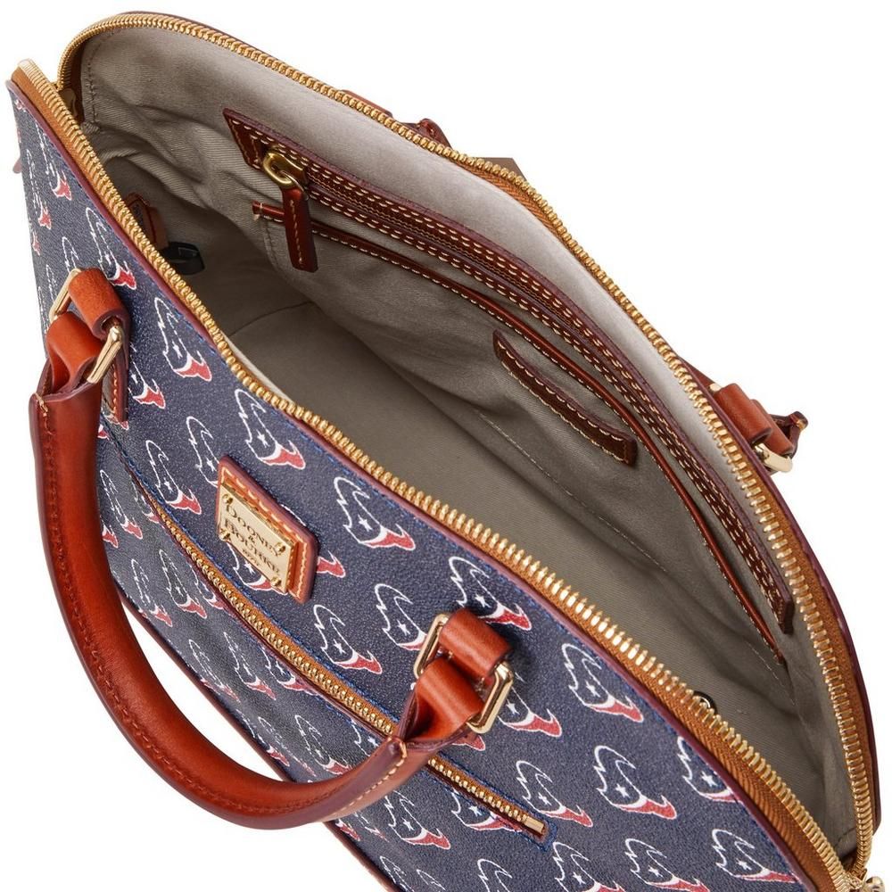 Dooney & Bourke Houston Texans Signature Domed Zip Satchel Purse