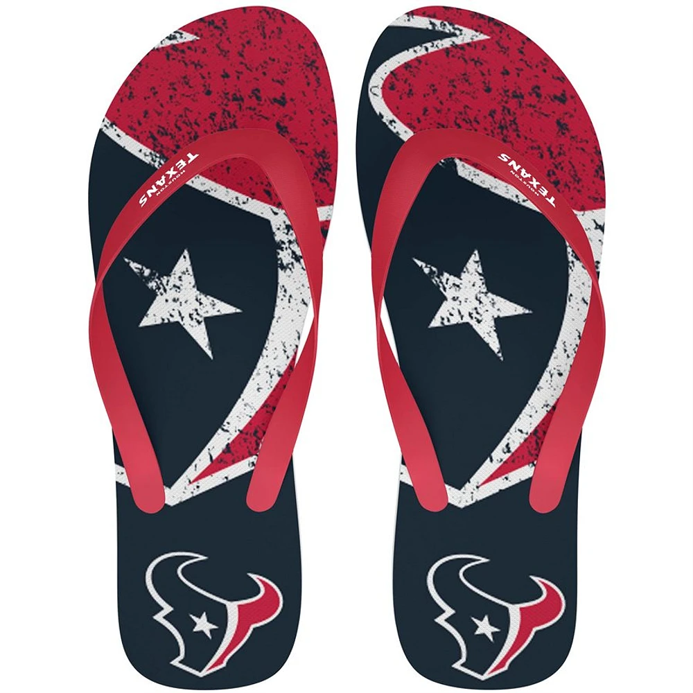 Houston Texans FOCO Big Logo Flip-Flops