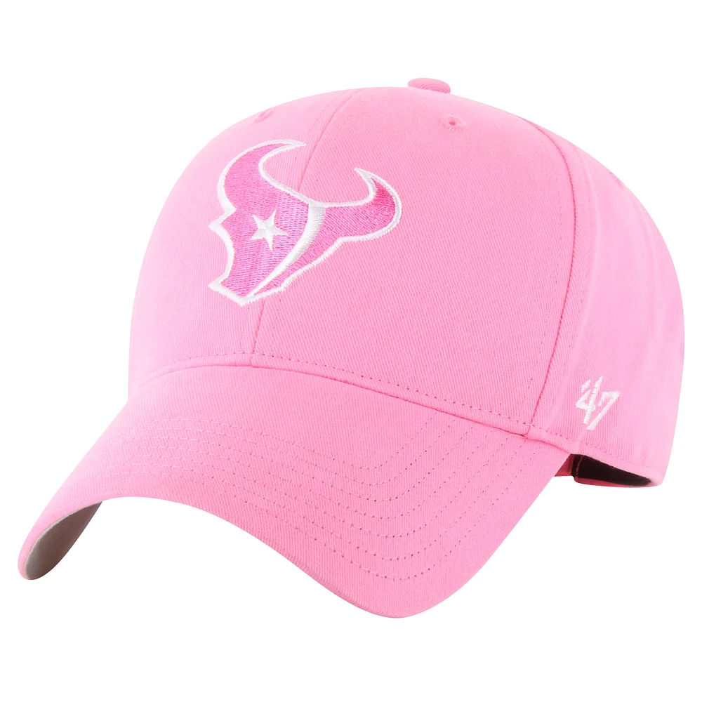 Girls Youth '47 Pink Houston Texans Rose MVP Adjustable Hat