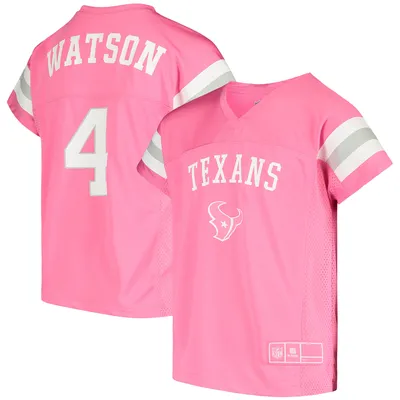 Deshaun Watson Houston Texans Girls Youth Fashion Fan Gear V-Neck T-Shirt - Pink