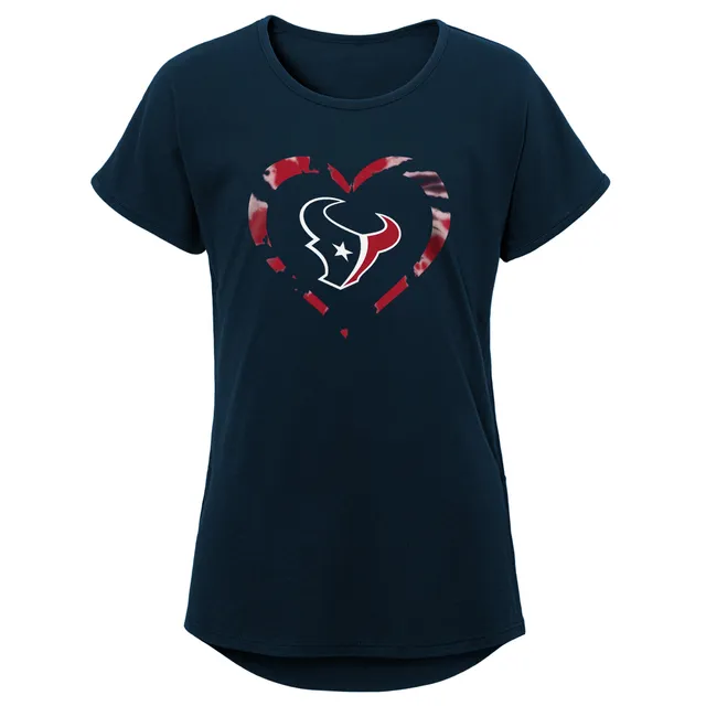 Lids Dallas Cowboys Girls Youth Tie-Dye Heart T-Shirt - Navy