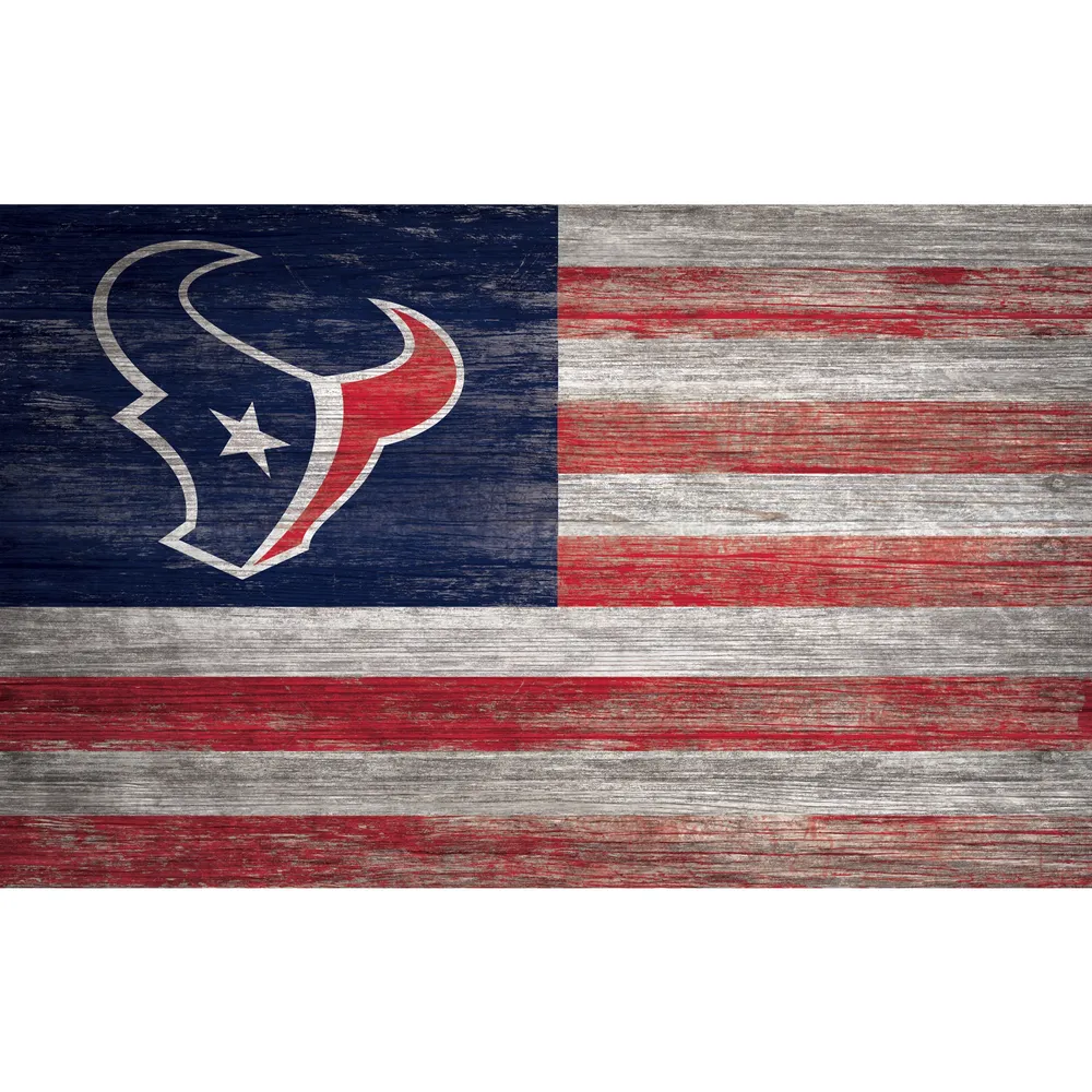 Lids Houston Texans 11'' x 19'' Distressed Flag Sign