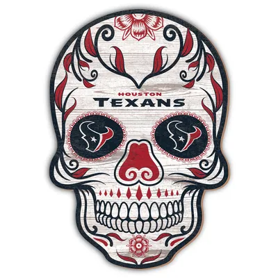 Houston Texans 12'' Sugar Skull Sign