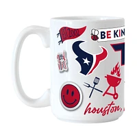 Texans de Houston 15 oz. Tasse en céramique indigène