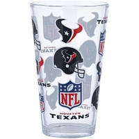 Texans de Houston 16 oz. Verre à pinte à imprimé intégral