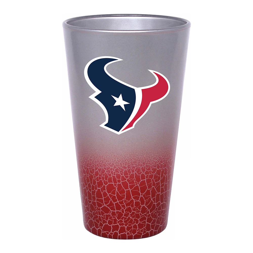 Texans de Houston 16 oz. Verre à bière craquelé