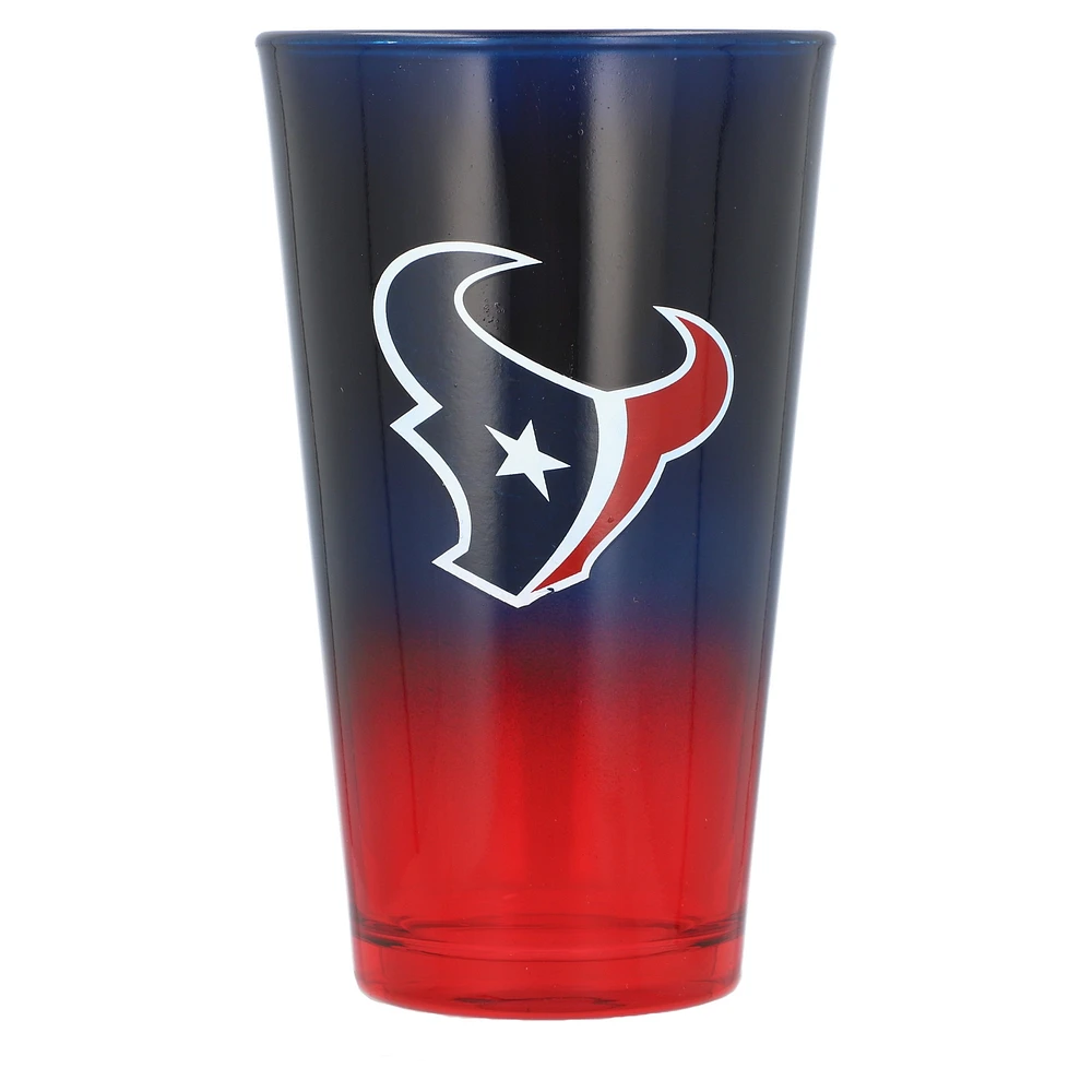 Texans de Houston 16oz. Verre à pinte ombré