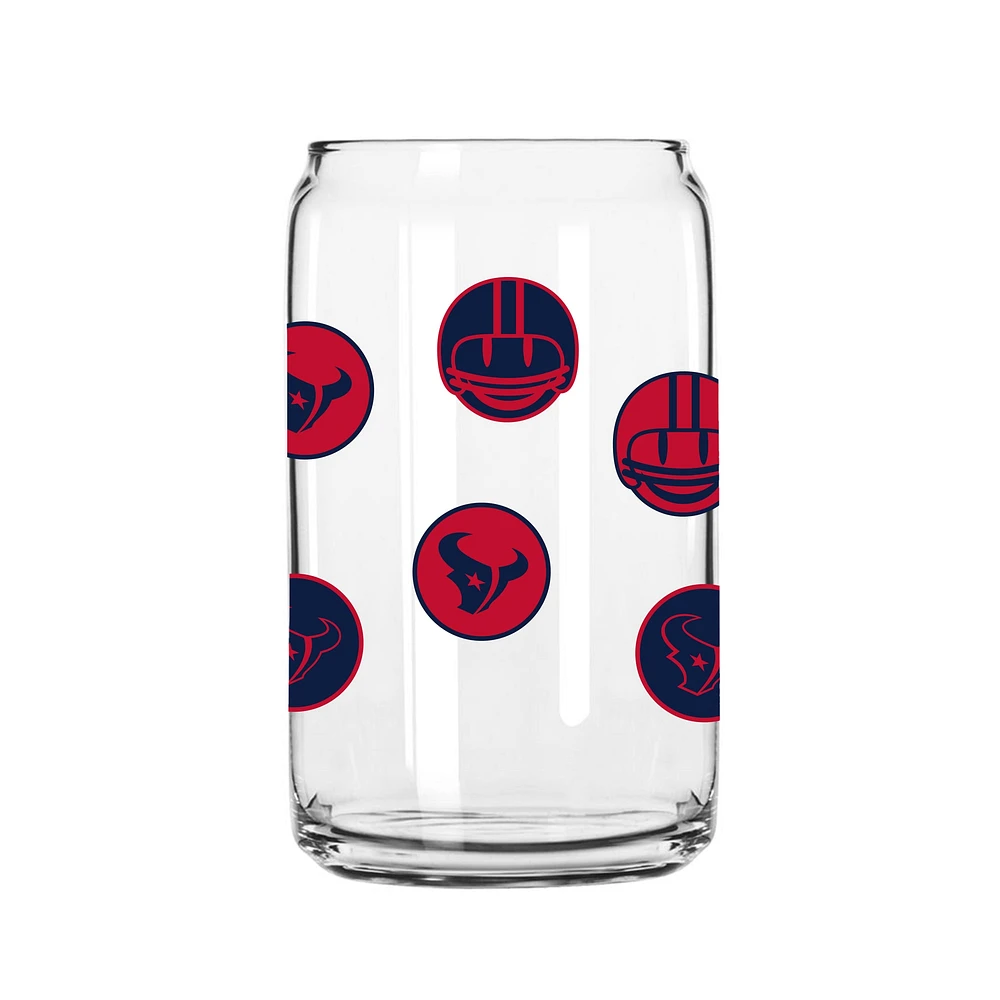 Texans de Houston 16 oz. Smiley peut verre