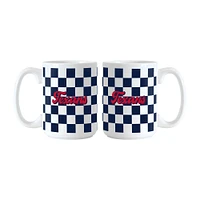 Houston Texans 2-Pack 15oz. Checkered Wordmark Mug Set