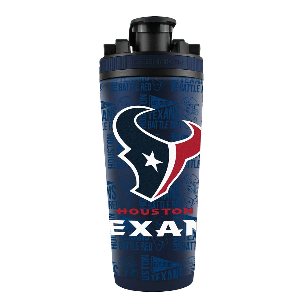 Bouteille shaker en acier inoxydable 4D de 26 oz des Houston Texans