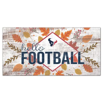 Houston Texans 6'' x 12'' Hello Football Wall Art