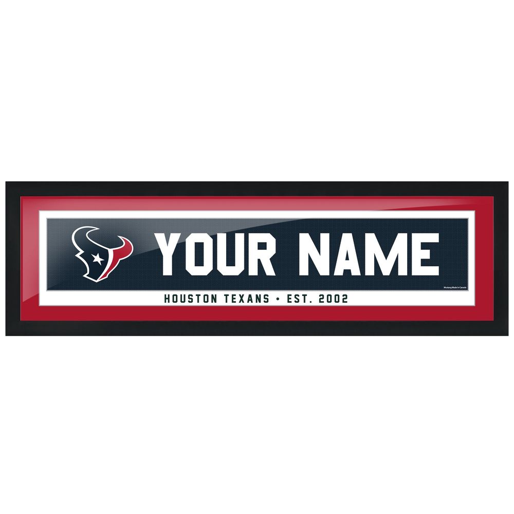 Houston Texans - 6'' x 22'' Personalized Framed Art