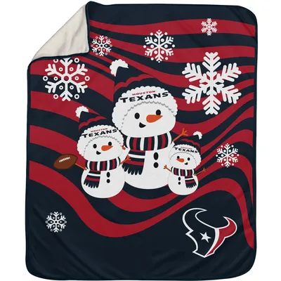 Houston Texans 60'' x 70'' Snowman Sherpa Holiday Throw Blanket