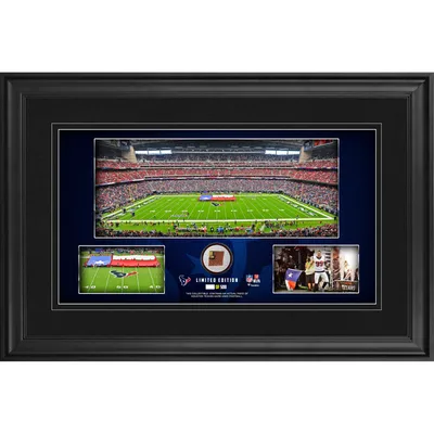 Houston Texans Fanatics Authentic Framed 10" x 18" Stadium Panoramic Collage with Game-Used Football - Limited Edition of 500