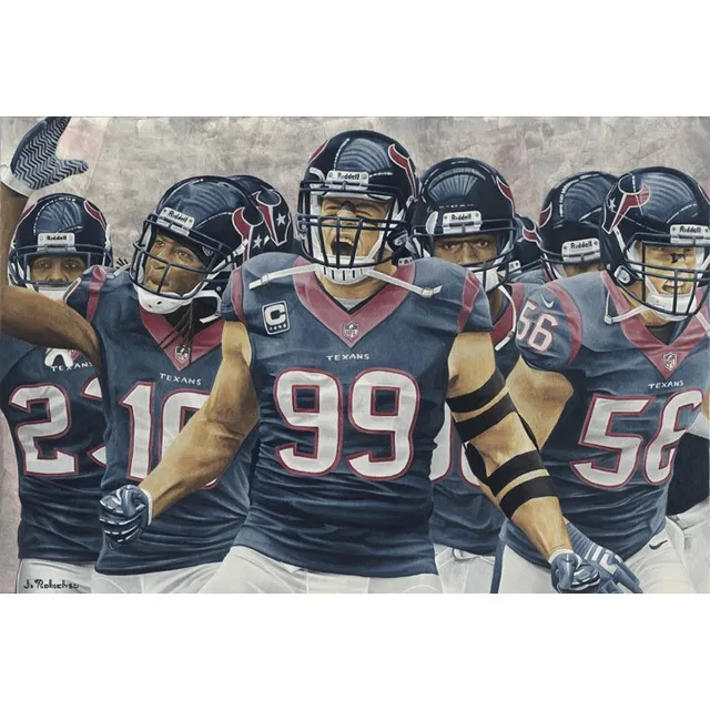 Los Angeles Rams Fearsome Foursome Fine Art Canvas Print 24 x 36 by  Artist Jason Robichau