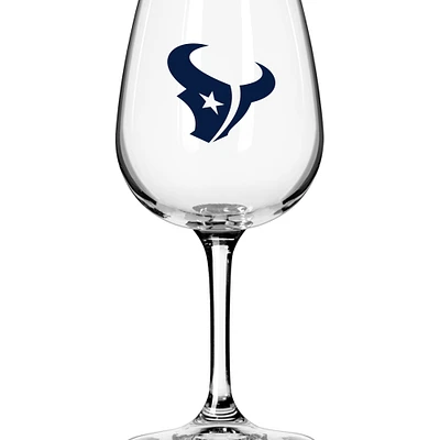 Verre à vin à pied avec logo des Houston Texans, 12 oz