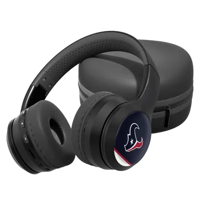 Houston Texans Stripe Design Wireless Bluetooth Headphones With Case