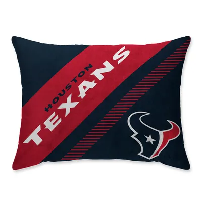 Houston Texans Super Plush Mink Diagonal Bed Pillow - Blue