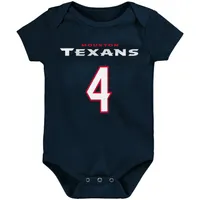 Body Deshaun Watson pour bébé, bleu marine, Houston Texans Mainliner, nom et numéro