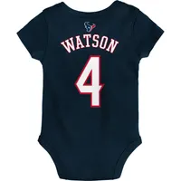 Body Deshaun Watson pour bébé, bleu marine, Houston Texans Mainliner, nom et numéro