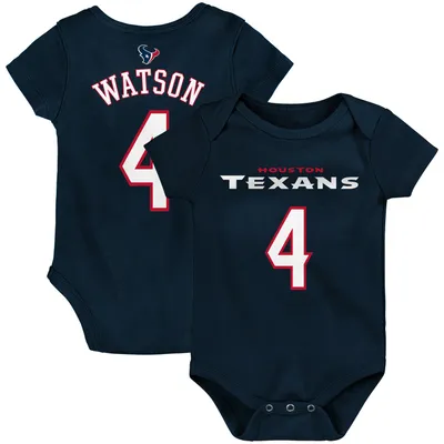 Body Deshaun Watson pour bébé, bleu marine, Houston Texans Mainliner, nom et numéro