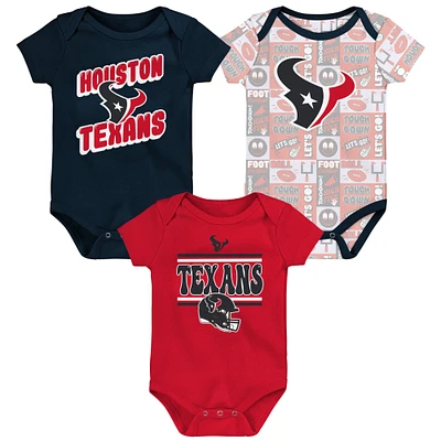 Infant Houston Texans Play Day Three-Pack Bodysuit Set