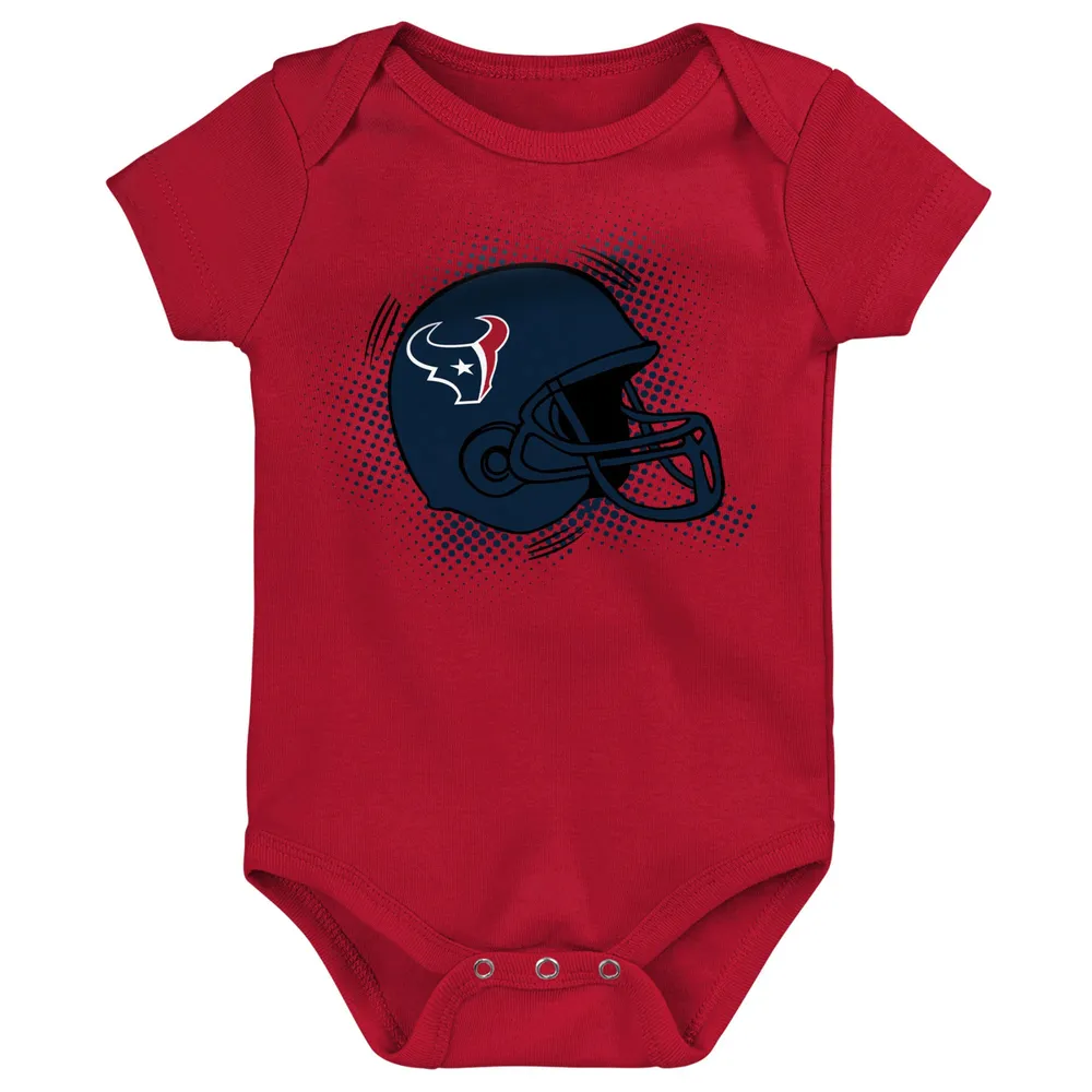 Lot de 3 bodys Game On Houston Texans pour bébé bleu marine/rouge/gris chiné