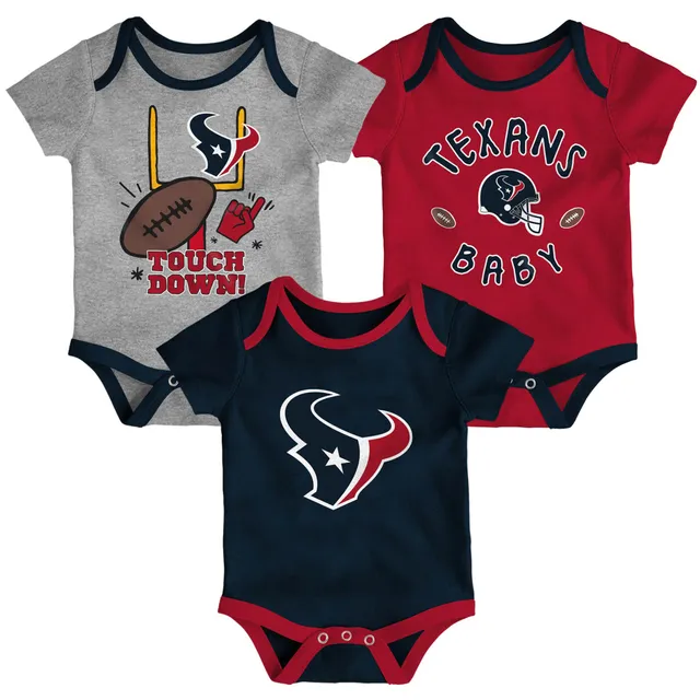 Texans Baby Boys 3-Piece Bodysuit, Bib, and Cap Set