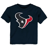 T-shirt bleu marine avec logo principal des Houston Texans pour bébé