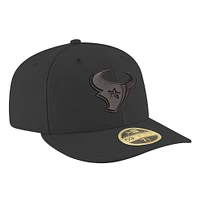 Casquette ajustée à profil bas 59Fifty II Houston Texans noire New Era pour homme