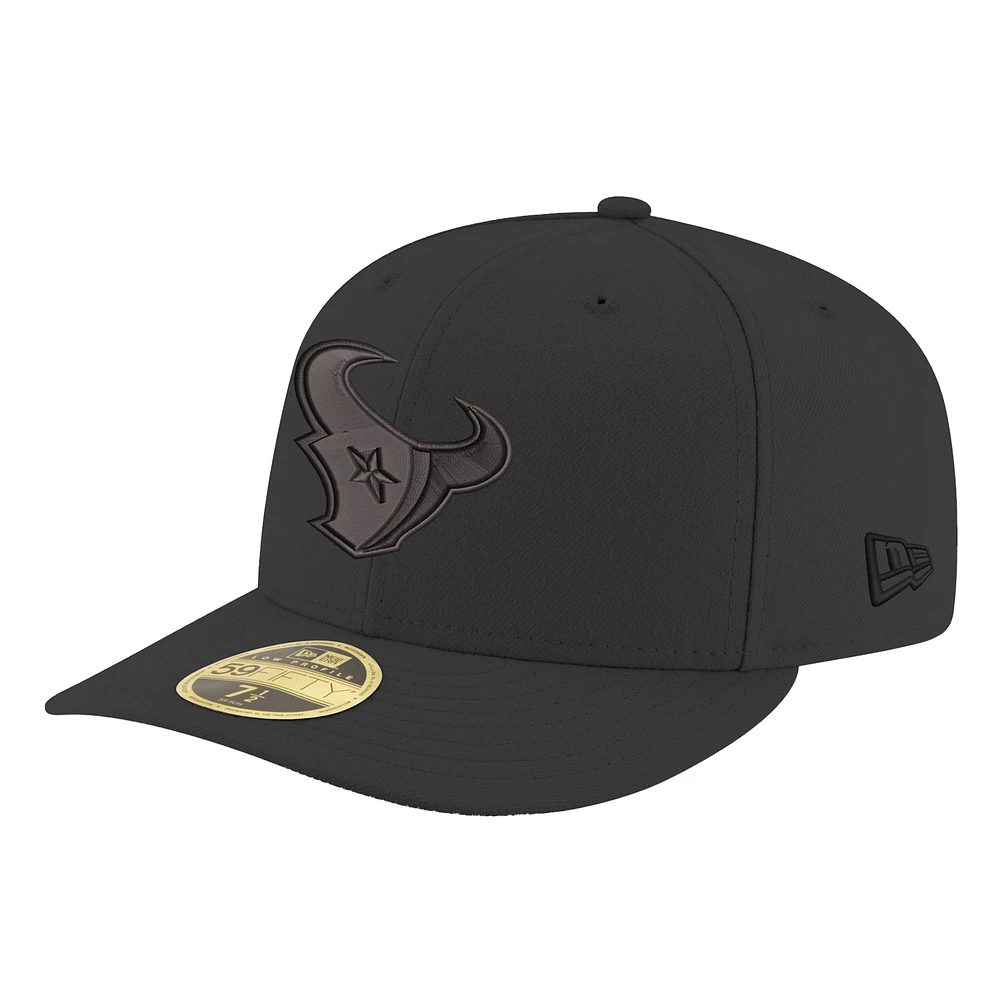 Casquette ajustée à profil bas 59Fifty II Houston Texans noire New Era pour homme