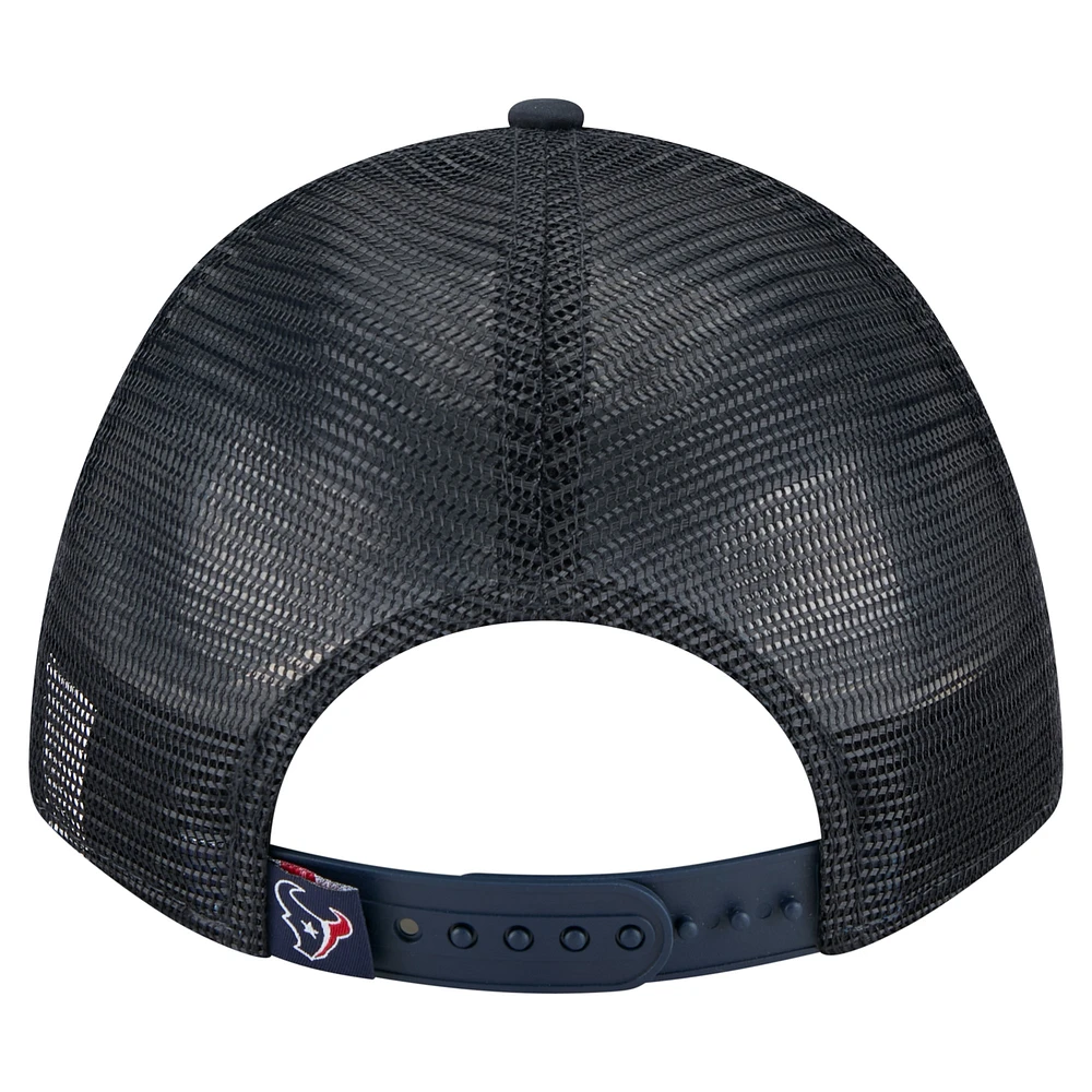 Casquette ajustable New Era bleu marine Houston Texans Active Minimalist M-Crown A-Frame 9FORTY pour homme