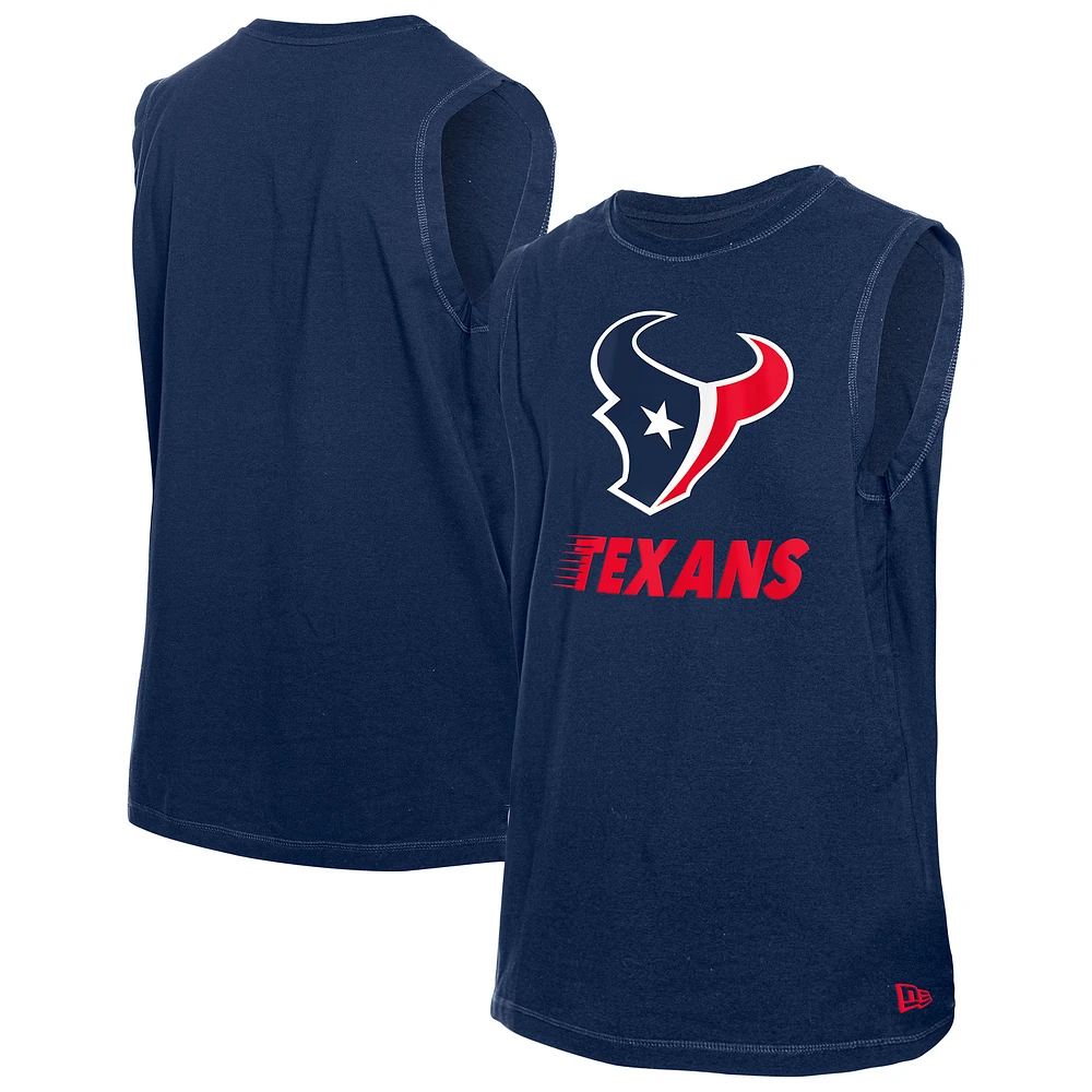 Men's New Era  Navy Houston Texans Leisure Collection Tank Top