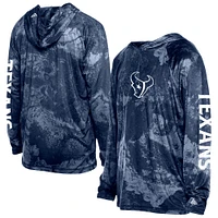 Men's New Era  Navy Houston Texans RealTree Xtreme Camo Raglan Long Sleeve Hooded Top