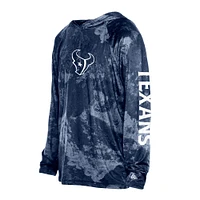 Men's New Era  Navy Houston Texans RealTree Xtreme Camo Raglan Long Sleeve Hooded Top