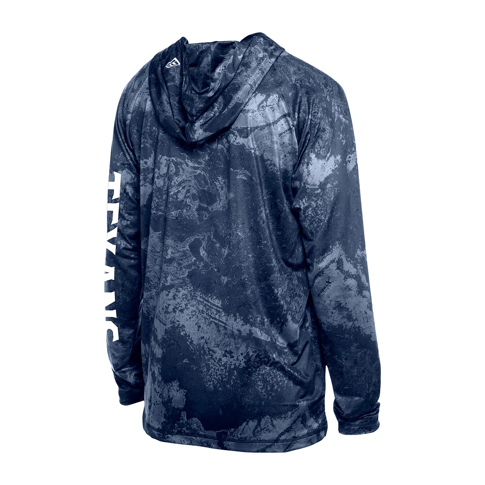 Men's New Era  Navy Houston Texans RealTree Xtreme Camo Raglan Long Sleeve Hooded Top