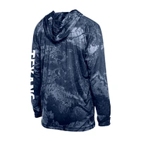 Men's New Era  Navy Houston Texans RealTree Xtreme Camo Raglan Long Sleeve Hooded Top