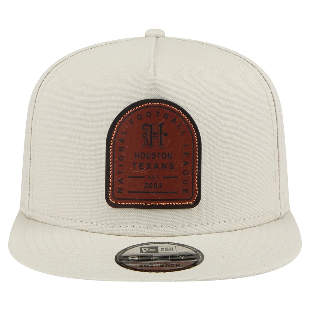 Men's New Era  Stone Houston Texans Premier 9FIFTY Snapback Hat